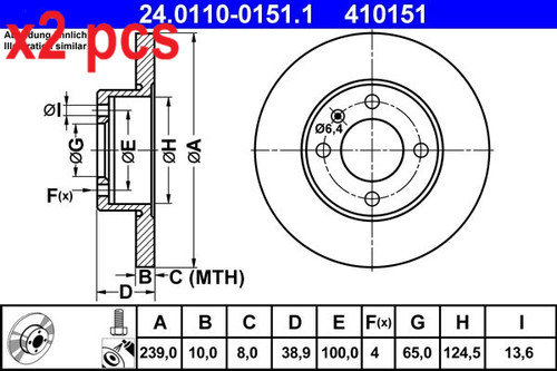Pcs sides fits - x2,