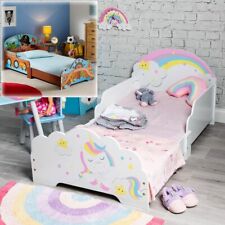 Pirates/Unicorn Wooden Toddler Infant Child Kids Bed w/ Protector Safety Guard
