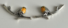 Sale: Bird lovers: Vintage bird on limb silver post earrings-Were $14.50