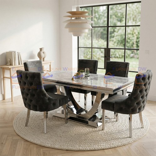 Light grey marble dining - grey,