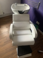 Salon Chair Backwash Unit with Sink and Stool for Hair Stylist