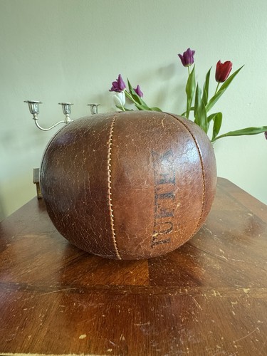 Vintage leather medicine ball