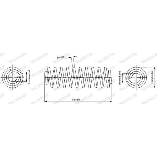 Coil spring for - 1x, (single)