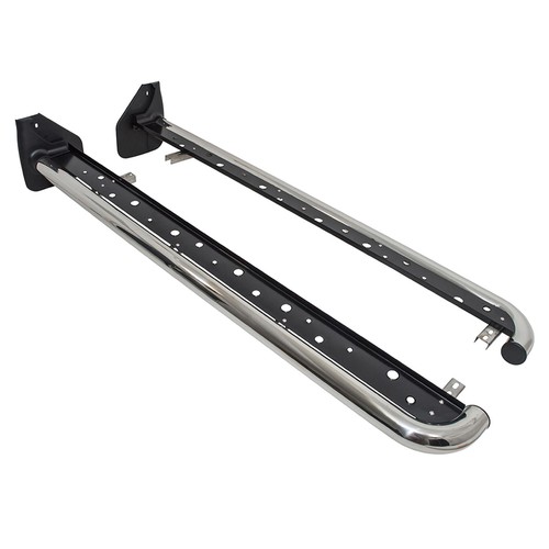 Stainless steel side steps - stainless,