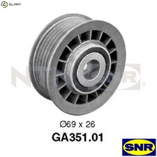 DEFLECTIONGUIDE PULLEY VRIBBED