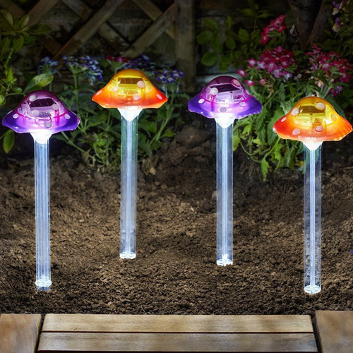 4pc led solar stake - led,