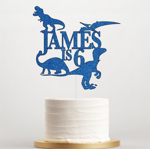 Personalised dinosaur cake - dinosaur,