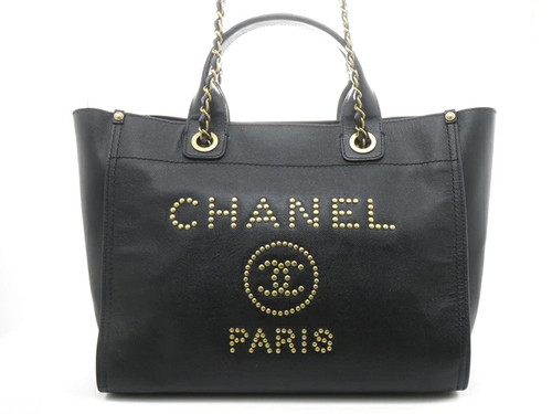 Chanel studded logo - chanel, deauville