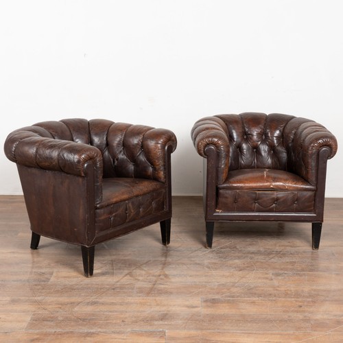 Pair vintage brown - pair, of