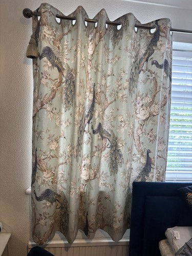 Peacock design curtains - design,