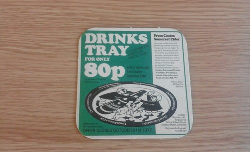 Coates cider drinks - -, tray