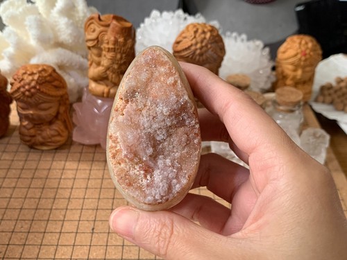 Natural citrine geode quartz - citrine,