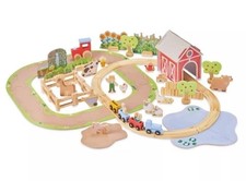 Wooden Train Set 65 Piece