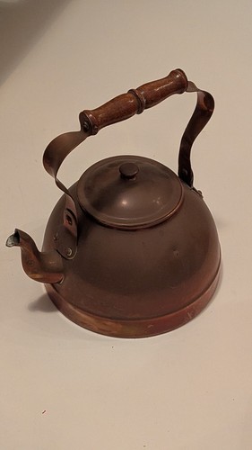 Vintage antique copper kettle - antique,