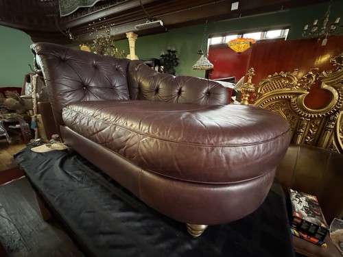 Genuine leather chaise - leather,