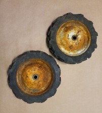 Vintage Merry Tiller/Cultivator Tractor Thread Wheels in Good Original Condition
