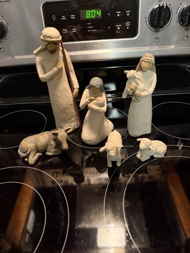Nativity piece set sculpted - nativity,
