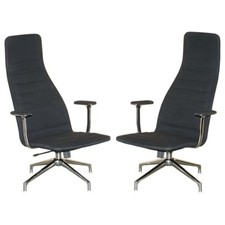 PAIR OF RRP £6200 CAPPELLINI LOTUS OFFICE LOUNGE ARMCHAIRS BY JASPER MORRISON