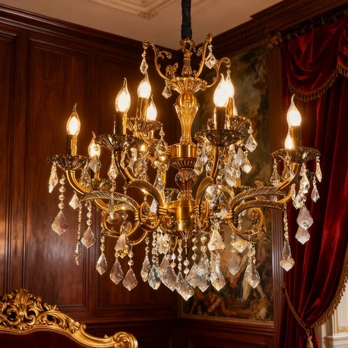 Vintage crystal chandelier - vintage,