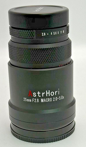 25mm macro 5 0x lens - f2.8,