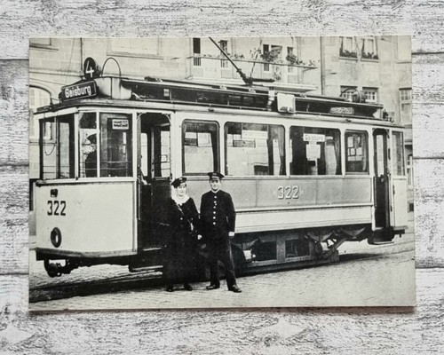 Postcard stuttgart tram car - postcard,