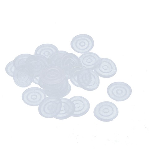 18mm dia round clear - clear, plastic