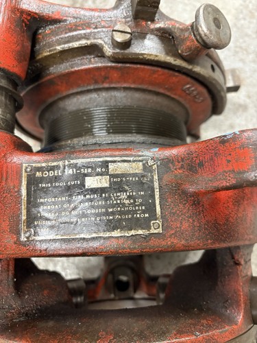 Ridgid 141 receding threading - receding,