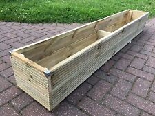1.8m JUMBO LARGE 6ft Long Wooden Timber Decking Planter Trough Garden Flower