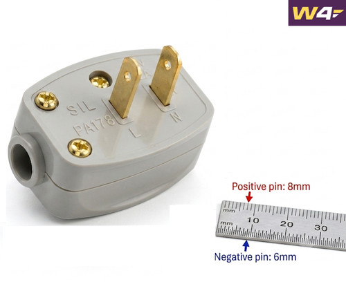 Clipsal type 12v pin plug - w4,