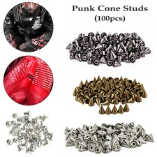100pcs Cone Spike Rivets Punk