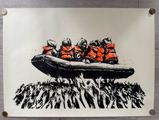 Banksy Glastonbury Inflatable Migrant Boat 2025 Lithograph On Paper