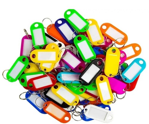 Key ring tags plastic - plastic, id
