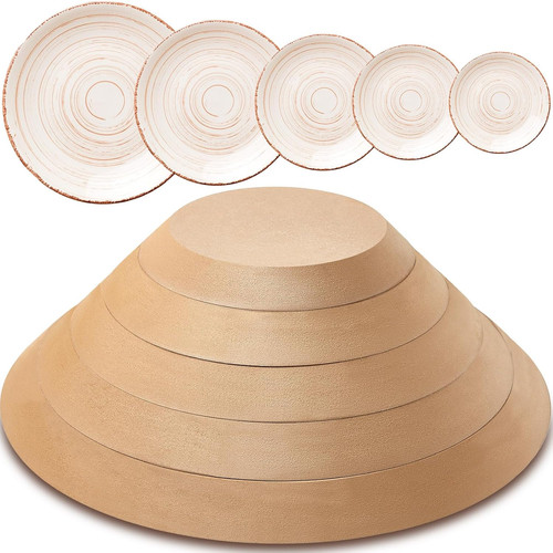 5pcs round ceramic pottery - 5pcs,