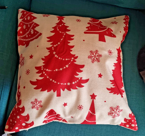 Cream red christmas tree - cream,