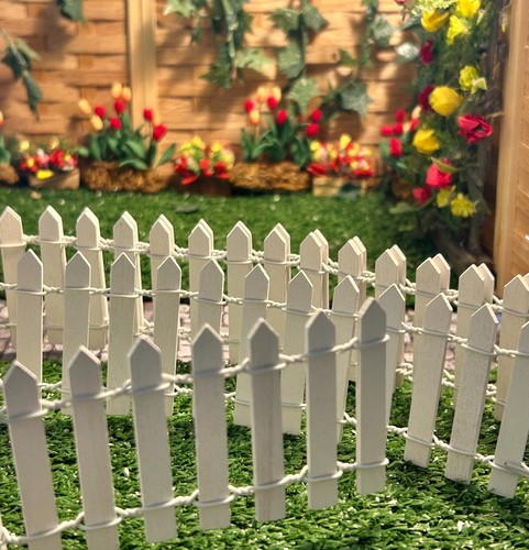 Doll house white - doll's, picket