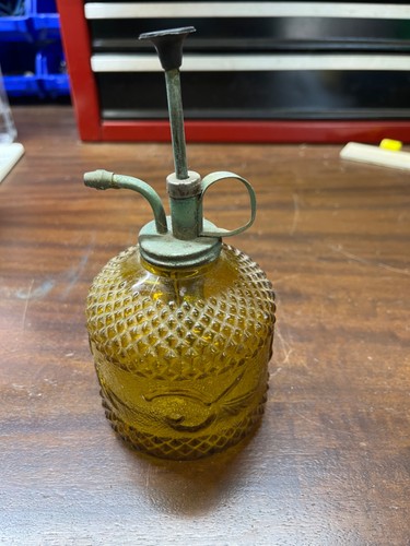 Vintage yellow glass flower - yellow,