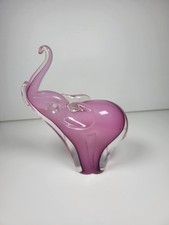 Vintage Murano Glass A Seguso Beautiful Pink Elephant Very Rare Piece Italy