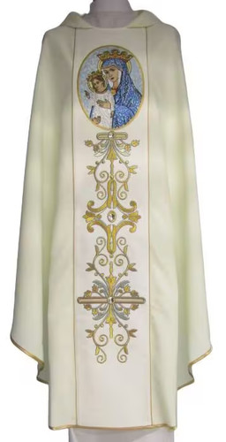 Embroidered chasuble our lady - embroidered,