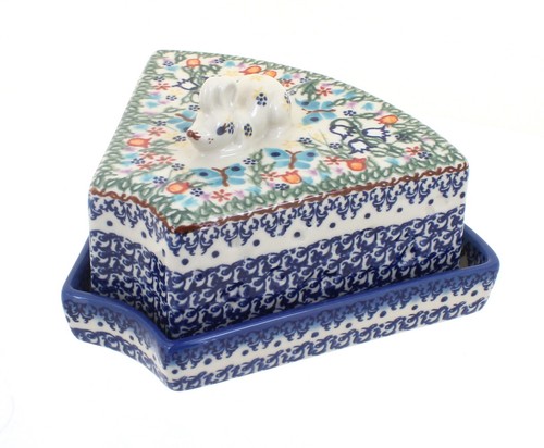 Blue rose polish pottery - blue,