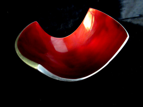 Red enamel polished - polished, aluminium