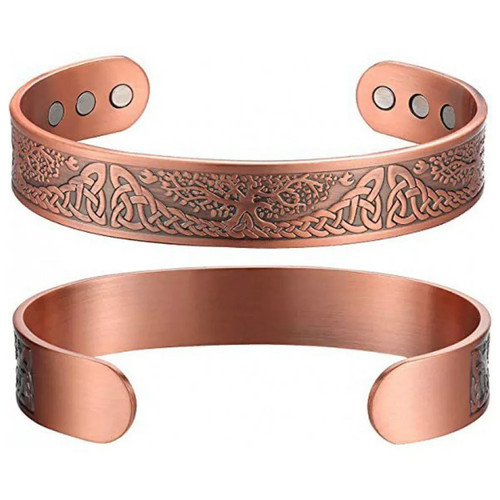Men copper magnetic bracelet - copper,