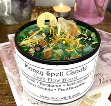 MONEY Spell Candle Magic Manifest Money Wicca Pagan Witchcraft Magick
