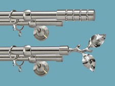 Metal Double Curtain Pole Rod