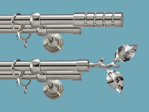 Metal double curtain pole - pole, rod