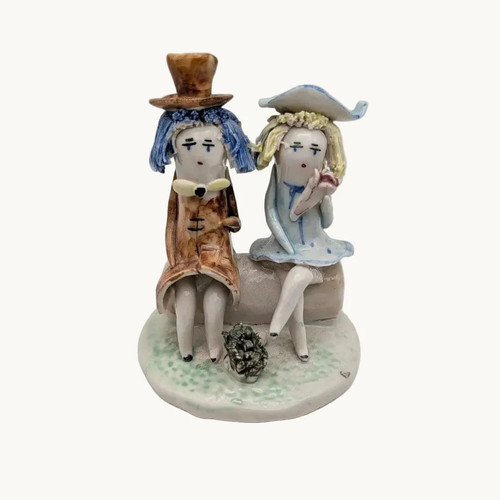 Italian studio pottery couple - italian,