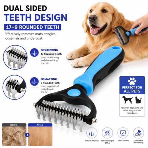 Pet dog cat - dog, rake
