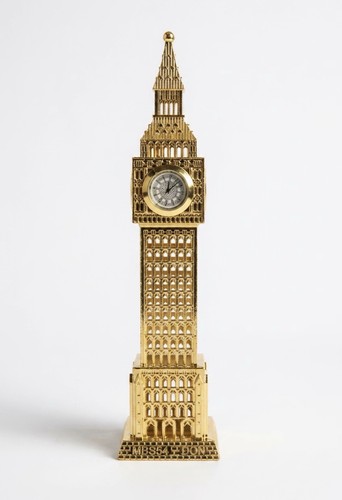 Gold big ben clock - gold,