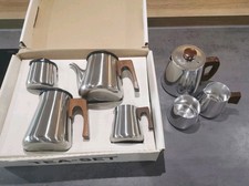 Sona De Luxe Tea Set Plus More Coffee Tea Set Stainless Steel & Wood