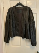 Massimo Dutti Ladies Crackled Nappa Leather Jacket,Limited Edition, M-L, Bnwot