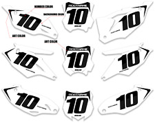 KX50 Custom Number Plates Graphics Kit Compatible with Kawasaki